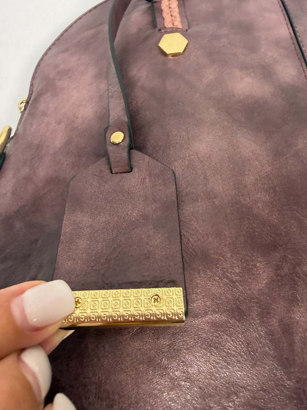 Mellow World Rory Dome Shoulder Bag in Dark Purple - Picture 2 of 14